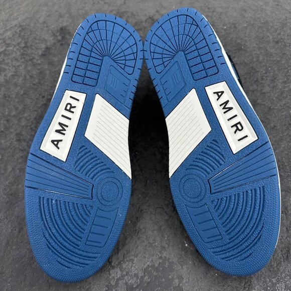 Amiri Navy Low-Top Knitted Sneakers - Picture 7 of 16